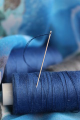Needle with thread
