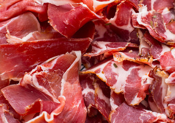 Jam?n. Many dry-cured ham from Spain.