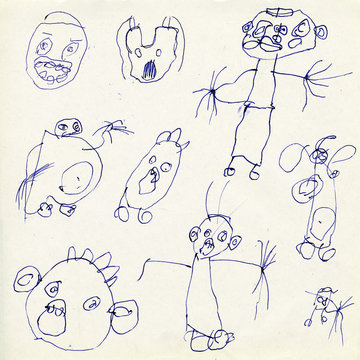 Children's drawings "Monsters"