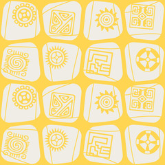 Seamless pattern with American Indians art and ethnic ornaments for your design