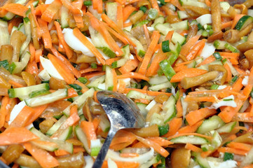 vegetable salad with mushrooms