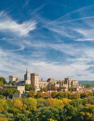 Fototapeta na wymiar View of Papal palace in Avignon
