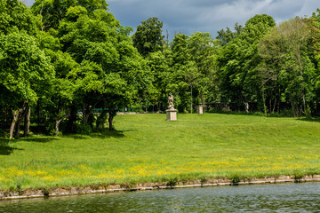 Famous Chateau de Chantilly (1560), park. Oise, Picardie, France