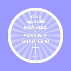Bible verse All things are possible for God