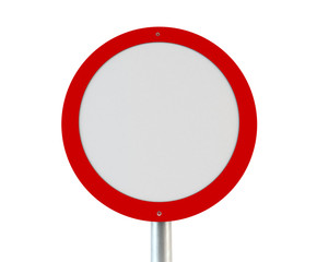 Blank traffic sign