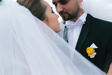 Bride and groom at the wedding