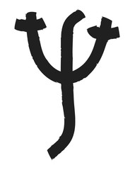 hand drawn psi symbol