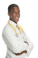 Young Black Doctor smiling