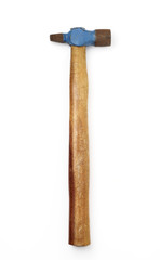 Cross Peen Hammer / High resolution image of hammer with wooden handle on white background