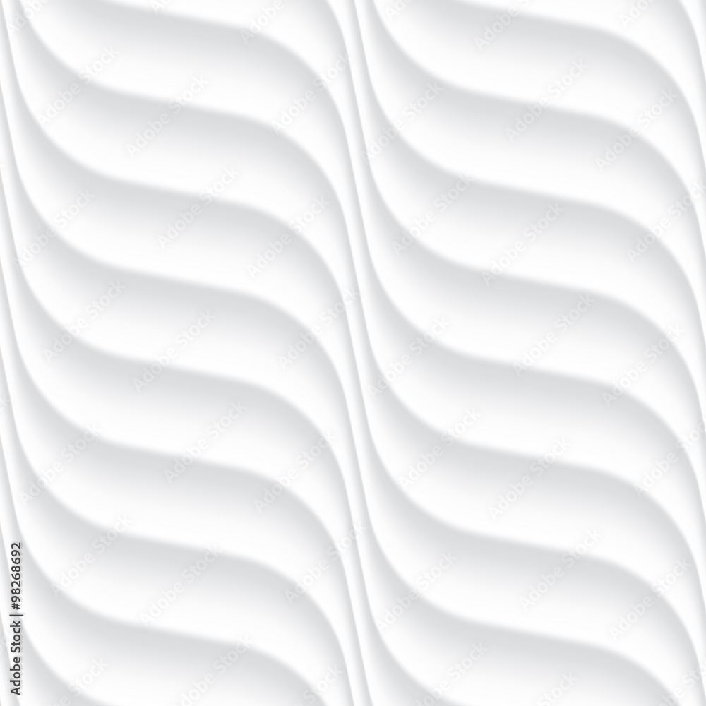 Poster white seamless background panel with wavy texture