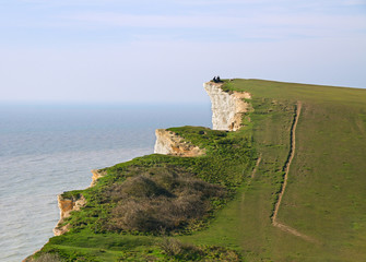 Fototapeta na wymiar Seven sisters white cliffs.