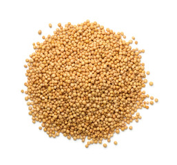 Top view of mustard seeds