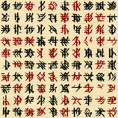 historische chinesische schrift hintergrund ancient chinese font
