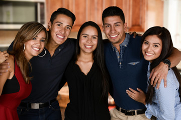 Fototapeta premium Friends Together In Hom