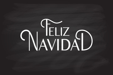 Feliz Navidad (New Year in Spanish) lettering. Feliz Navidad logotype