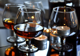 Cognac in a glass