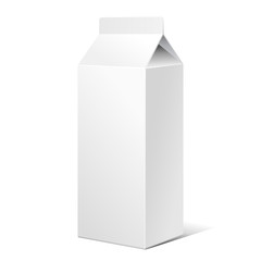 Milk Carton Packages Blank White. Ready For Your Design. Product Packing Vector EPS10 