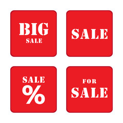 Set of sale banners. Sale tags. Shopping. Vector illustration