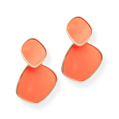 orange earrings isolated on white - 98278834