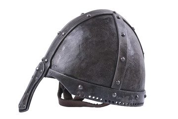 Forged helmet on a white background