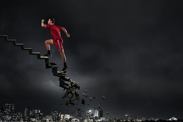 Sportsman overcoming challenges