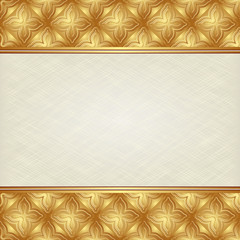 textured creamy background with antique ornament