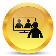 Video conference, online meeting icon
