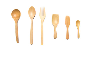 a set of wooden spoon