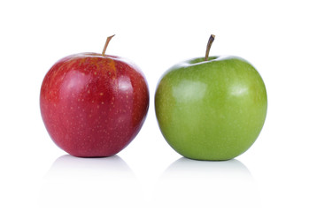 apples on white background
