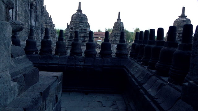 Walk through ancient Prambanan temple in Indonesia
