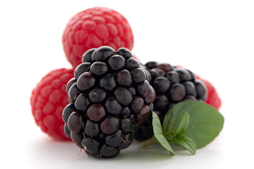 Raspberry with blackberry