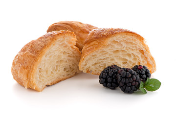 Croissant and blackberries