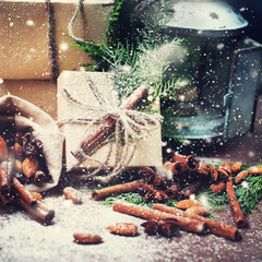Festive Box Decorated with Linen Cord
