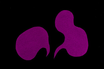 The Cut Out of Handmade Origami Balloons on the Black Background