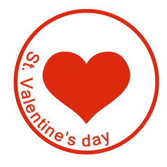 バレンタイン　ハートのロゴ　アイコン　マーク　VALENTINE 　シンプル