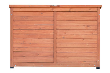 Garden wood storage isolated on white background