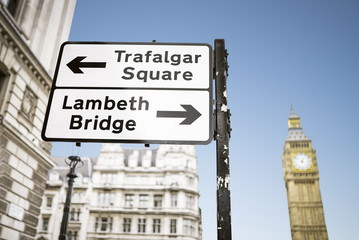 London sign street