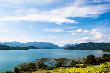 chiewlarn dam,lagoon thailand- Stock Image