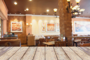 restaurant blur with bokeh background
