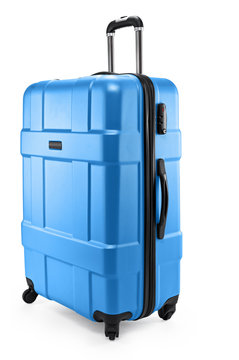 Blue Suitcase Plastic Half-turned