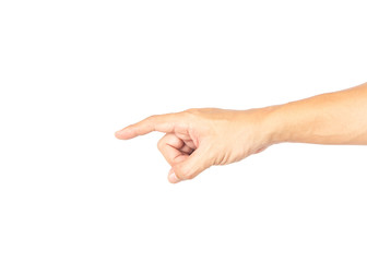 Hand isolated on white background with clipping path