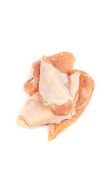 raw chicken meat, isolated on white
