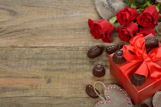 Red box and chocolates