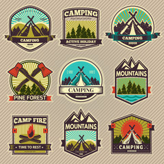 Camp vector label 