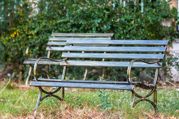 iron benches from the park