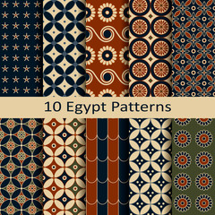 set of ten egypt patterns - 98291824