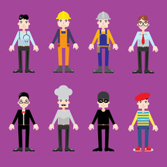 different professions infographic