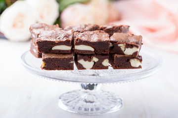 Valentines day cheesecake brownies