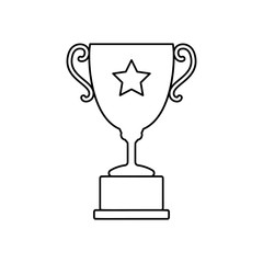 Trophy cup line icon