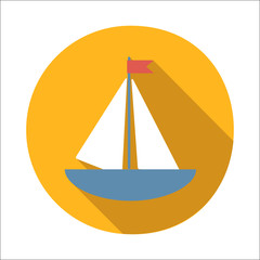 Boat flat icon